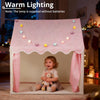 Kids Play Tent with LED Lights - Easy Setup 10 Mins,Large Indoor Outdoor Playroom for Children,Spacious Play Tents for Girls & Boys Ages 3-12, Toys Gift Idea for Birthday Christmas