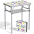 Anbte 2ft Folding Camping Table, 3 Adjustable Height Aluminum Small Table with Storage Net, Portable for Outdoor Indoor Camping BBQ