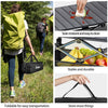 Anbte 2 Adjustable Height Folding Camping Table, Aluminum Roll Top with Storage Net & Bag, 32.2