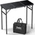 Anbte 3ft Tri-fold Camping Table Max 29.5', 3 Adjustable Heights Aluminum Folding Camping Table with Storage Bag, Lightweight, Portable Handle for Travel Outdoor Beach Picnic, 35' x 16', Black