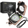 Anbte IP65 Waterproof Metal Sighting Compass with Clinometer, Portable Survival Navigation Gear for Hiking Hunting Camping Geology