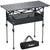 Anbte 2 Adjustable Height Folding Camping Table, Aluminum Roll Top with Storage Net & Bag, 32.2' x 16' Black for Tailgate BBQ Picnic