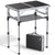 Anbte 3 Adjustable Height Folding Camping Table, 24' x 16' Aluminum Portable Table with Carry Handle, for Outdoor Picnic BBQ