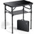 Anbte 2ft Folding Camping Table with Storage Net, 3 Adjustable Heights Small Folding Table Lightweight & Portable with Carry Handle, for Camping, Fishing, Picnic, Beach, Outdoor, 22.8' x 15.7', Black