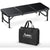 Anbte 3ft Low Folding Picnic Table, 10.3' Height Thicker Aluminum Small Camping Table with Storage Bag, Portable Handle, Lightweight, for Camping Beach Party Picnic Floor, 34.2' x 15.7', Black