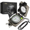 Anbte IP65 Waterproof Metal Sighting Compass with Clinometer, Portable Survival Navigation Gear for Hiking Hunting Camping Geology