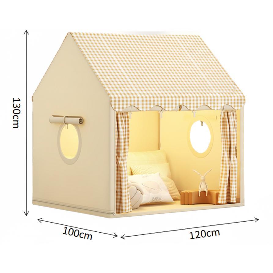 Kids Play Tent with LED Lights - Easy Setup 10 Mins,Large Indoor Outdoor Playroom for Children,Spacious Play Tents for Girls & Boys Ages 3-12, Toys Gift Idea for Birthday Christmas