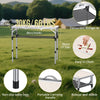 Anbte 3ft Tri-fold Camping Table, 3 Adjustable Height Aluminum Folding Table with Storage Net, for Outdoor BBQ Picnic