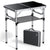 Anbte 22.8' x 15.7' Folding Camping Table, Lightweight Aluminum 3 Height Adjustable Table with Carry Handle & Storage Net for Beach RV Travel