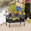Anbte 2 Adjustable Height Folding Camping Table, Aluminum Roll Top with Storage Net & Bag, 32.2