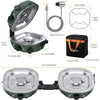 Anbte 20,000 BTU 2-Burner Propane Foldable Camping Stove, Portable Camping Stove with Adjustable Burners 20.6
