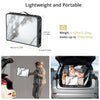 Anbte 2ft Folding Camping Table, 3 Adjustable Height Aluminum Small Table with Storage Net, Portable for Outdoor Indoor Camping BBQ